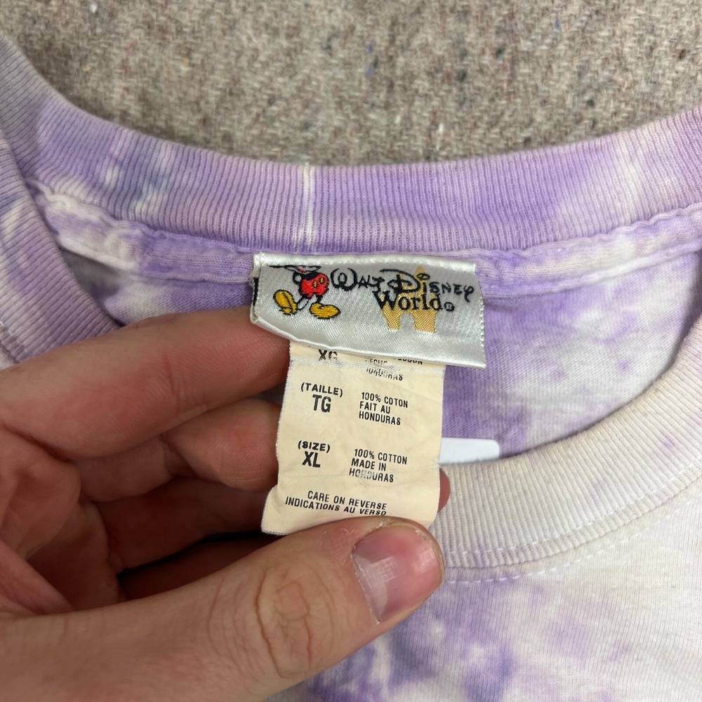 Vintage Disney Magic Music Days Shirt Mens XL Purple 1990s Florida Tie Dye - Picture 11 of 13